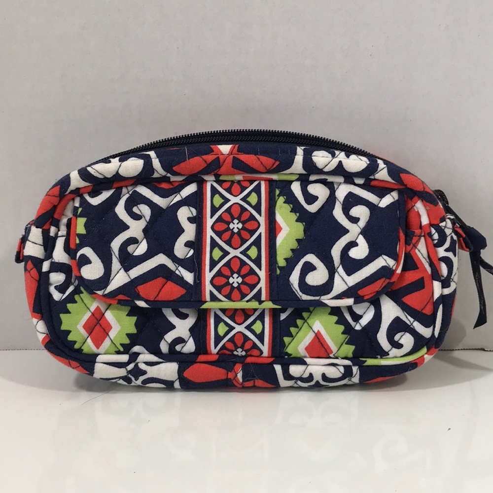Vera Bradley mirror cosmetic bag Sun Valley blue